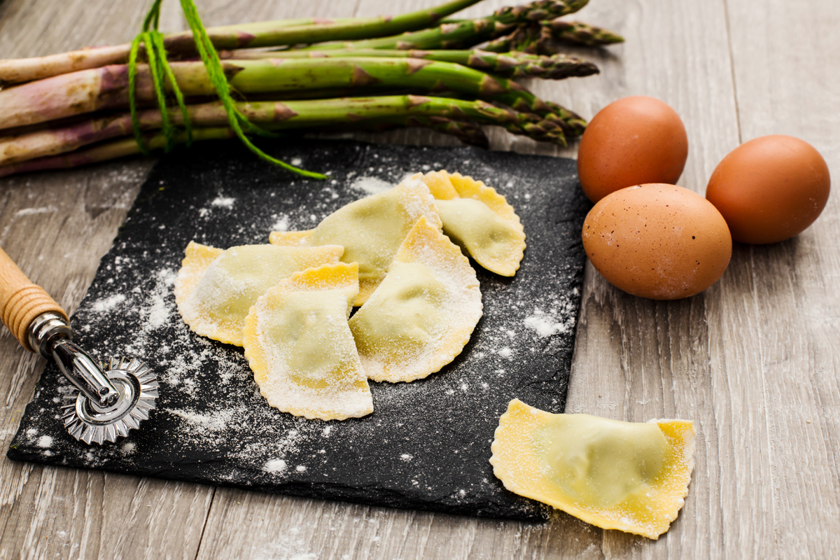 tortelli asparigi